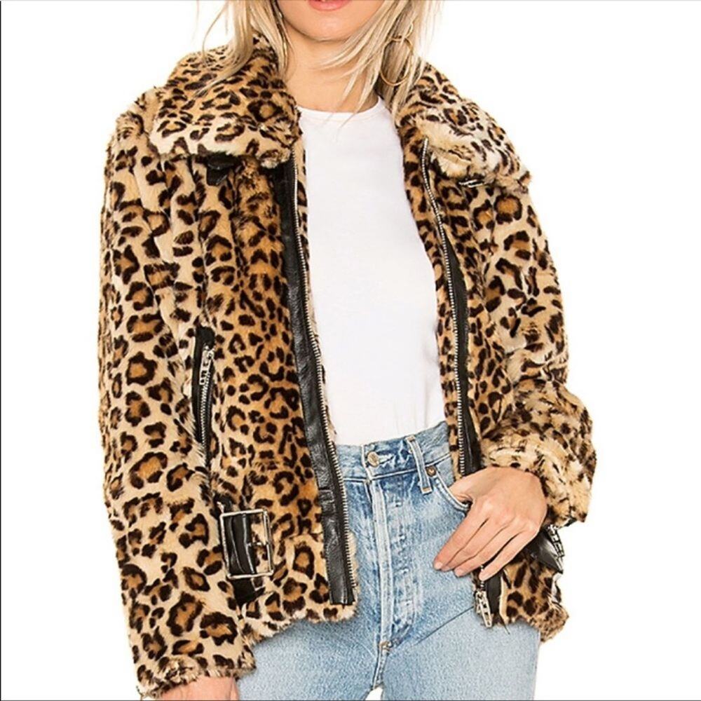 NWT Blank NYC Note To Self Leopard Moto Jacket - Picture 2 of 11